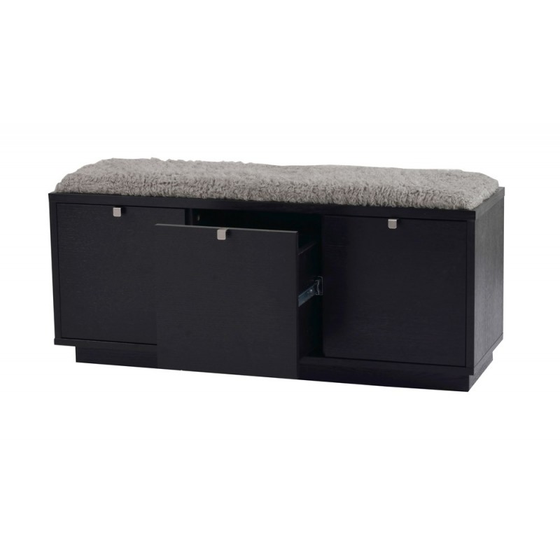 RO Confe Bench 3 Drawers Black/Light Grey